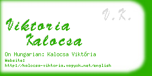 viktoria kalocsa business card